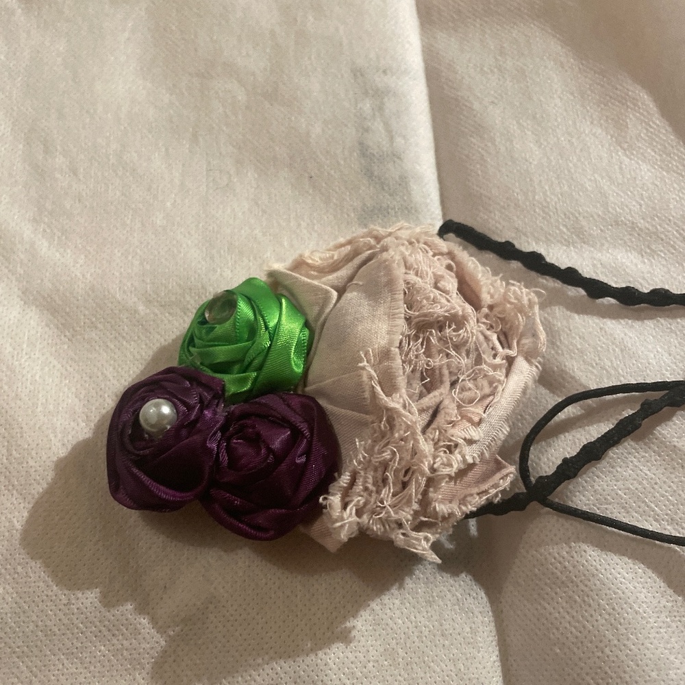 Petite Peanut Girls Ribbon Flowers Headband